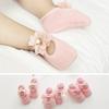 Zerodis 3pairs Set Baby Cotton Floor Sock with Bow Tie, Cute Lace Flower Design Anti slip Non Skid Ankle Socks for Newborn Toddler Infant(S) view 4