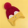 Baby Winter Hat Toddler Cartoon Beaniess Hats Girl Boy Pompom Beaniess for Kids Knit Warm Earflap (Red, One Size) view 2