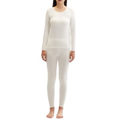 HGps8w Women's Thermal Underwear Set, Winter Warm Soft Crewneck Long Johns Lightweight Top & Bottom 2 Piece Set