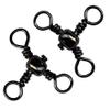 100pcs Three Way Rolling Fishing Swivel 3 Way Triple Swivel Slide Multifunctional Fishing Tackle Connector Cross Line Fishing Swivel for Saltwater Freshwater Fishing (4#) view 1