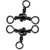 100pcs Three Way Rolling Fishing Swivel 3 Way Triple Swivel Slide Multifunctional Fishing Tackle Connector Cross Line Fishing Swivel for Saltwater Freshwater Fishing (4#) view 2