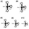 100pcs Three Way Rolling Fishing Swivel 3 Way Triple Swivel Slide Multifunctional Fishing Tackle Connector Cross Line Fishing Swivel for Saltwater Freshwater Fishing (4#) view 4