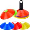 20 Pcs Saucer Disc Mini Cones Sport Agility Safety Training Accessories with Carry Handle and Net Bag for Football Game, Athletics UVM, Field Markers view 1