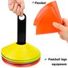 20 Pcs Saucer Disc Mini Cones Sport Agility Safety Training Accessories with Carry Handle and Net Bag for Football Game, Athletics UVM, Field Markers view 2