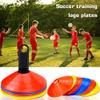 20 Pcs Saucer Disc Mini Cones Sport Agility Safety Training Accessories with Carry Handle and Net Bag for Football Game, Athletics UVM, Field Markers view 3
