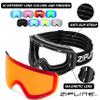 Zipline Podium XT Ski Goggles - No Fog Magnetic Lenses, Double Cylindrical Polycarbonate, Italian Inner Lens, Easy Lens Change - Used by Pros (Black Frame - Scorched - Amber Lens, Black Frame) view 3