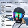 Zipline Podium XT Ski Goggles - No Fog Magnetic Lenses, Double Cylindrical Polycarbonate, Italian Inner Lens, Easy Lens Change - Used by Pros (Black Frame - Scorched - Amber Lens, Black Frame) view 4