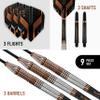 Harrows Toro 90% Tungsten Steel Tip Darts (24) view 2