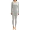 HGps8w Women's Thermal Underwear Set, Winter Warm Soft Crewneck Long Johns Lightweight Top & Bottom 2 Piece Set view 1