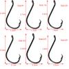 100pcs Circle Fishing Hooks Catfish Hooks Offset Bass Fishhook High Carbon Steel Octopus Fishing Hooks Saltwater Freshwater Fishing Size: 1#-5/0 (3/0) view 2