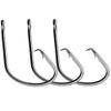 100pcs Offset in Line Fishing Hooks High Carbon Steel Fishing Hooks Circle Hooks Straight Eye Octopus Hook for Freshwater Saltwater Size 1#-5/0 (4/0) view 4