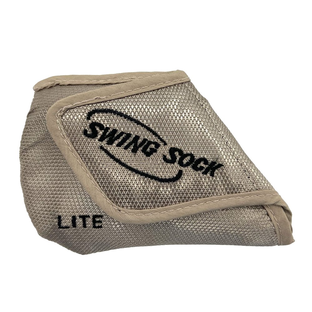 Swing Sock Weighted Golf Warm-Up Practice Training Aid That Attaches to Club Head for Increased Strength, Tempo, & Distance (5oz (Fit Irons) - Gold)