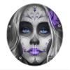 Custom Aluminum 5 Hole Twin Cam Derby Clutch Cover for Harley Davidson - Sugar Skull Purple (Glossy Finish, 1999-2018 Dyna Models) view 1
