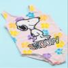 Peanuts Snoopy Swimsuit for Girls | Kids Pink All in One Floral Swimming Costume | Dog & Multicoloured Swimwear Bodysuit view 3