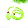 2pcs Necklace Cord Empty Stone Holder Quartz Crystals Stone Ornament Fish Netted Indians Amulets,Green,1PC view 1