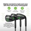 BombTech - Premium Golf Wedge Set - 52, 56, 60 Degrees Golf Wedges - Max Groove for Increased Spin - Black Wedges (Black) view 3