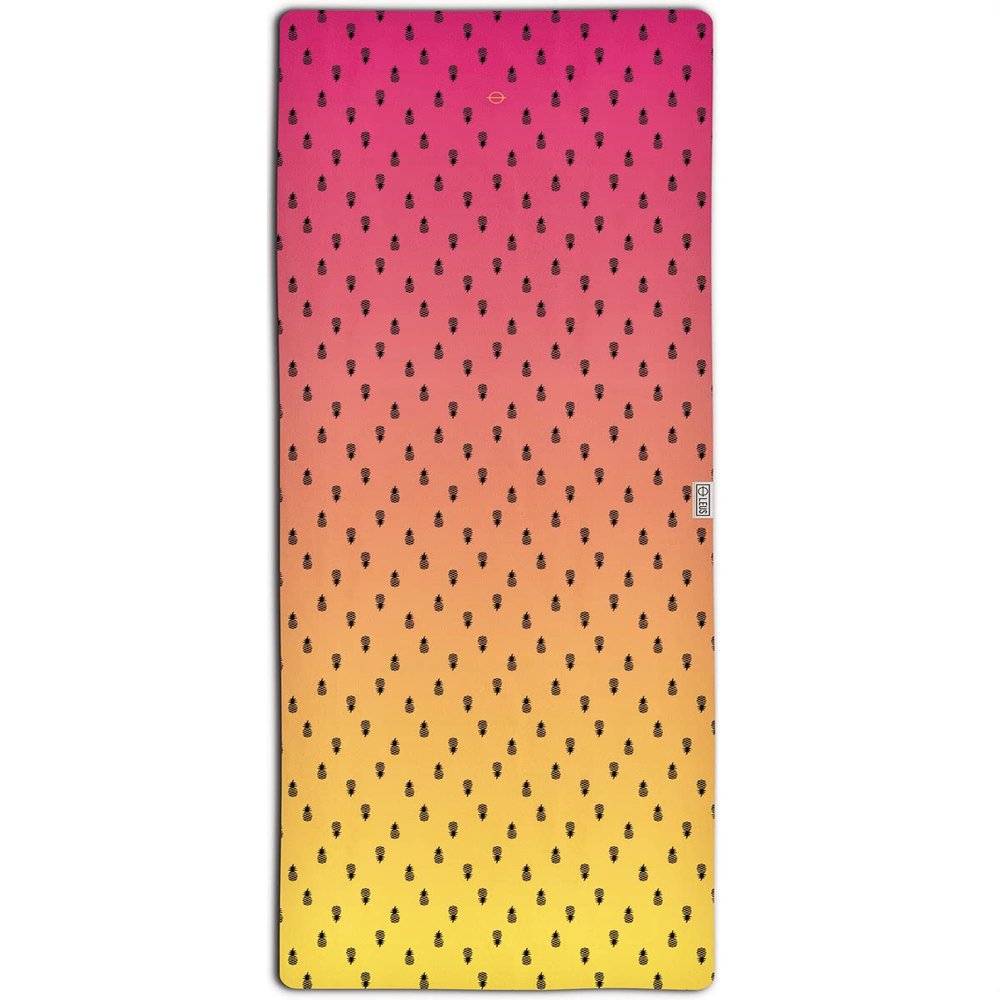 LEUS Yoga ECO Towel Non-Slip Quick-Drying Recycled Microfiber Towel for Hot Yoga, Pilates, & Fitness Sunset Fade 68" x 24"