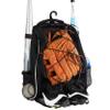 Swing Sports Backpack Baseball Bag - Softball Backpack with Fence Hook - Baseball Backpack Holds Helmet, 2 Bats, Drinks view 1