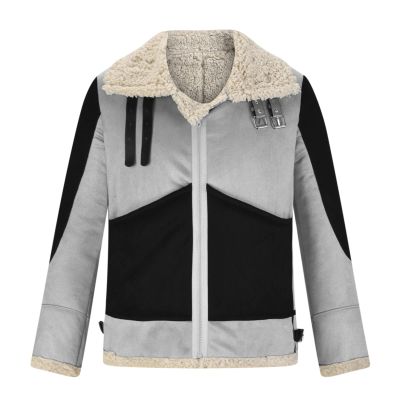 XUNRYAN Mens Winter Warm Coats Sherpa Jackets Faux-Leather Aviator Jacket Motorcycle Bomber Thicken Faux-Fur-Shearling Coat