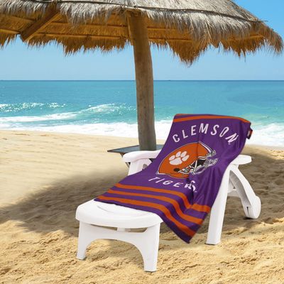Northwest NCAA Stripes Beach Towel, 30" x 60" Clemson Tigers