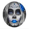 Custom Aluminum 5 Hole Twin Cam Derby Clutch Cover for Harley Davidson - Sugar Skull Blue (Glossy Finish, 1999-2015 Touring & Trike Models) view 1