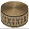Country Brook Design - Antique Flowers Ribbon on Copper Gold Nylon Webbing Closeout (3/4 Inch, 20 Yards) view 1