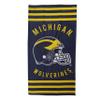 Northwest NCAA Stripes Beach Towel, 30" x 60" Michigan Wolverines view 2