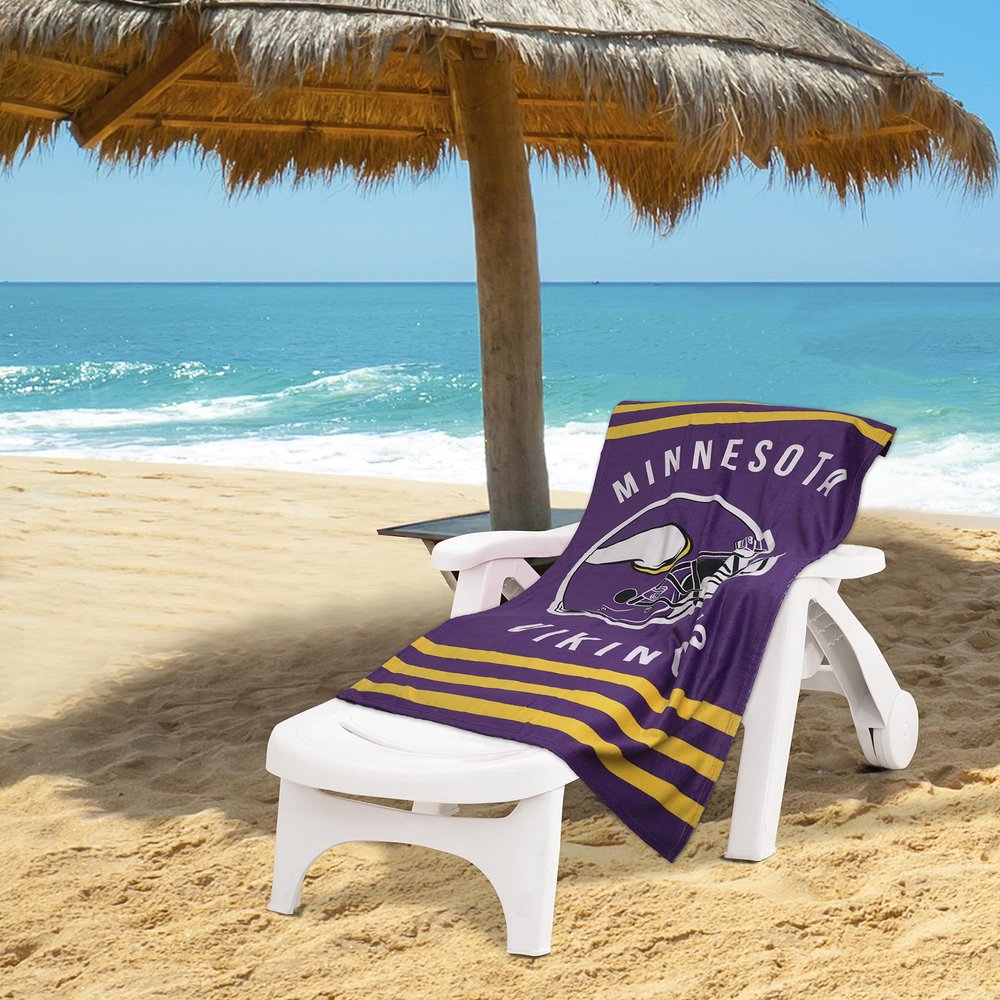 Northwest NFL Stripes Beach Towel, 30" x 60" Minnesota Vikings