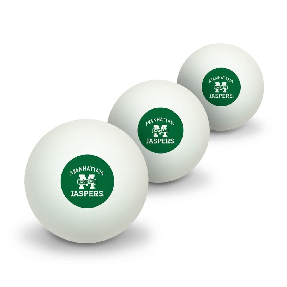 GRAPHICS & MORE Manhattan College Jaspers Logo Novelty Table Tennis Ping Pong Ball 3 Pack