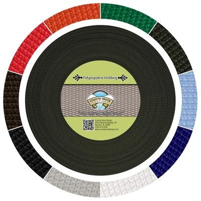 Country Brook Design - 3/4 Inch Dark Olive Drab Polypropylene (Polypro) Webbing, 25 Yards