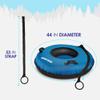Slippery Racer Heavy Duty Commercial Grade Inflatable Snow Tube with Cover and Rope, PVC Bottom, 44"-(Blue) view 4