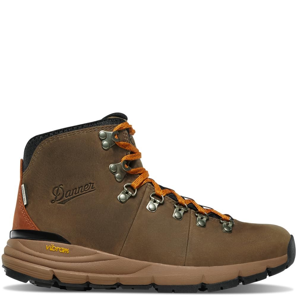 Danner Mountain 600 Waterproof Hiking Boots for Men - Lightweight, Durable Upper, Breathable Lining, Triple-Density Footbed & Vibram Traction Outsole, Chocolate Chip/Golden Oak - 13 D