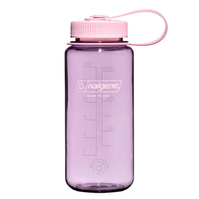 Nalgene Sustain Tritan BPA-Free Water Bottle Made with Material Derived from 50% Plastic Waste (using ISCC certified mass balance), 16 OZ, Wide Mouth, Cherry Blossom
