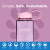 Nalgene Sustain Tritan BPA-Free Water Bottle Made with Material Derived from 50% Plastic Waste (using ISCC certified mass balance), 16 OZ, Wide Mouth, Cherry Blossom view 2