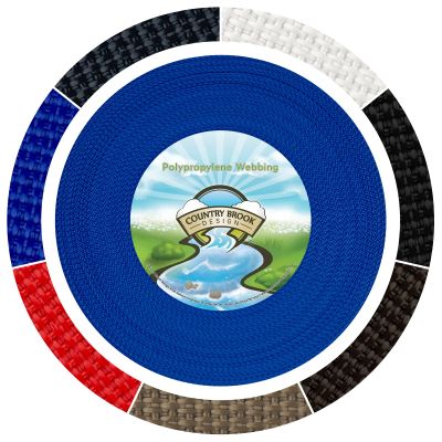Country Brook Design - 1 1/2 Inch Pacific Blue Polypropylene (Polypro) Webbing, 100 Yards
