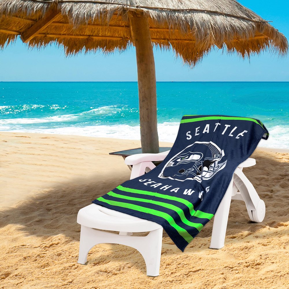 Northwest NFL Stripes Beach Towel, 30" x 60" Seattle Seahawks