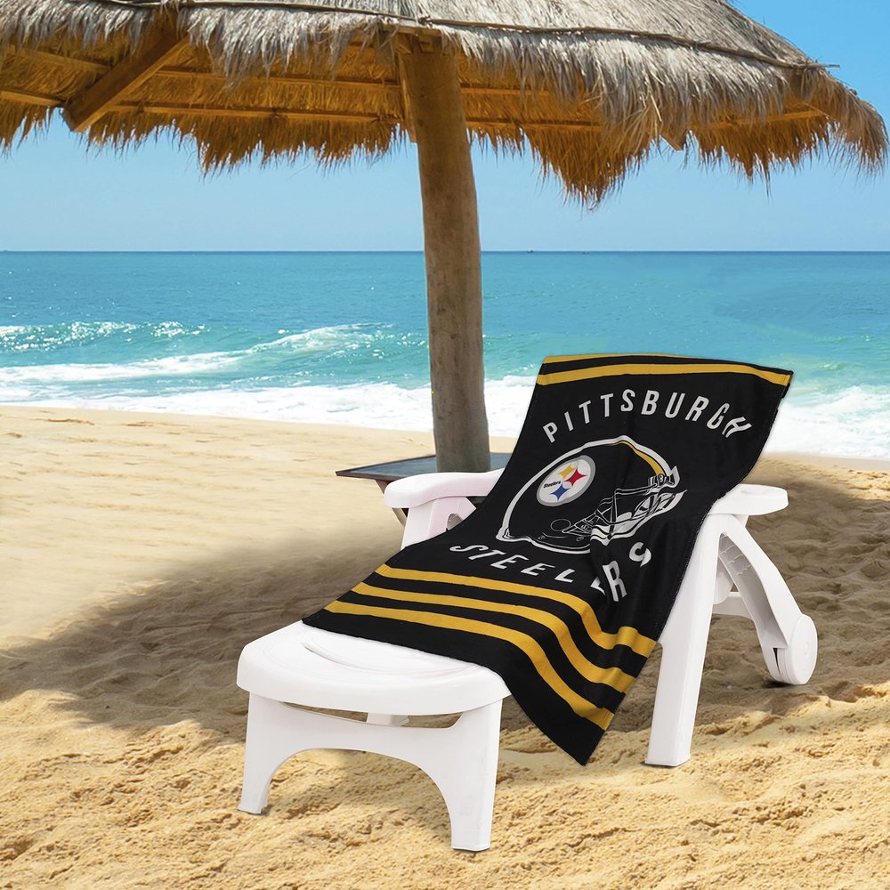 NORTHWEST NFL Stripes Beach Towel, 30" x 60" Pittsburgh Steelers