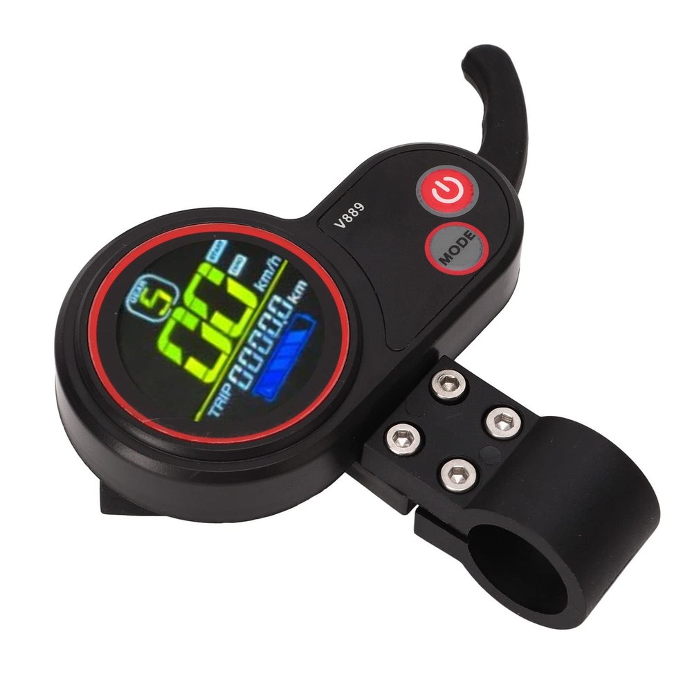 Electric Scooter Thumb Throttle, Durable Electric Bike Control Panel Easy Operation Plastic USB 24V 36V 48V LCD for Replacement