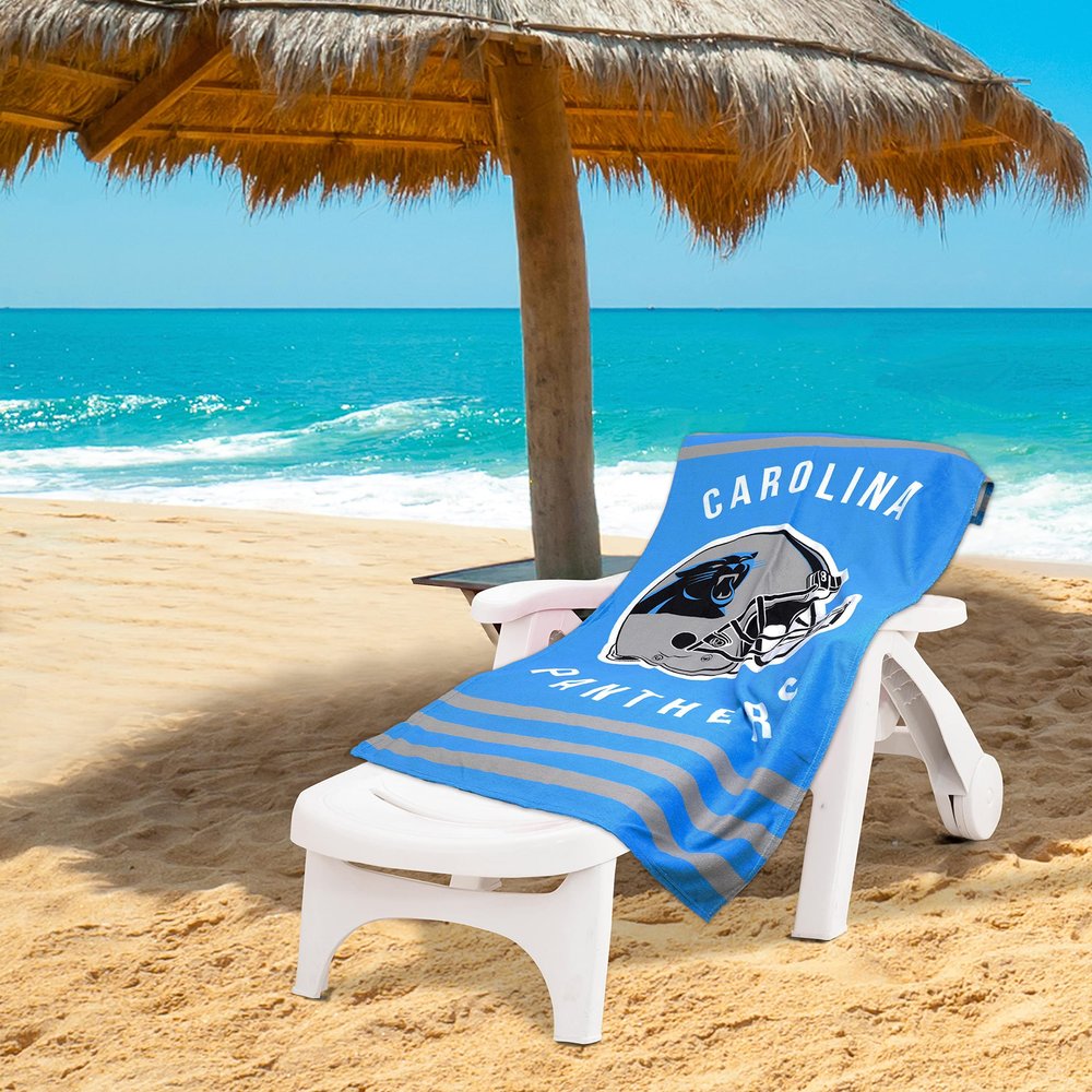 Northwest NFL Stripes Beach Towel, 30" x 60" Carolina Panthers