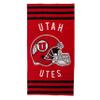 Northwest NCAA Stripes Beach Towel, 30" x 60" Utah Utes view 2