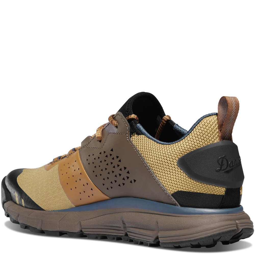 Danner Trail 2650 Campo 3" Hiking Shoes for Men - Leather and Textile Upper with Mesh Lining, Comfort Footbed, PlyoGo Midsole, and Traction Outsole, Brown/Orion Blue - 8.5 EE
