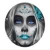 Custom Aluminum 5 Hole Twin Cam Derby Clutch Cover for Harley Davidson - Sugar Skull Teal (Glossy Finish, 1999-2018 Softail Models) view 1
