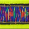 Multi-Colored Bones Ribbon on Hot Yellow Nylon Webbing Closeout (1 Inch, 5 Yards) view 2