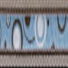 Blue and Brown Orbs Ribbon on Silver Nylon Webbing Closeout (1 Inch, 50 Yards) view 2