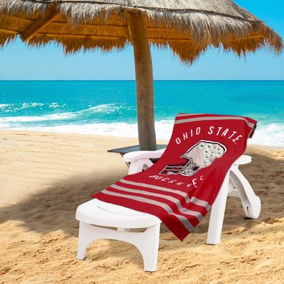 Northwest NCAA Stripes Beach Towel, 30" x 60" Ohio State Buckeyes