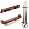 GoSports Wall Mounted Pool Cue Stick Holder - Holds 6 Cues and 2 Triangle Racks - Multiple Colors Available view 1
