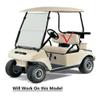 Huskey Front Golf Cart Seat Covers for Club Car DS 2000.5-2013.5 Gas and Electric Models, Buckskin/Carmel Color, Custom Fit, 1/2" Padding, Marine Grade Vinyl view 2