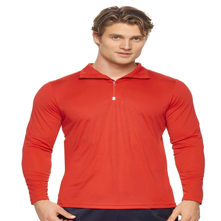 Expert Brand Men's Drimax Dry Fit Quarter Zipper Athletic Jacket for Training