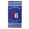 Northwest NBA Stripes Beach Towel, 30" x 60" Philadelphia 76Ers view 2