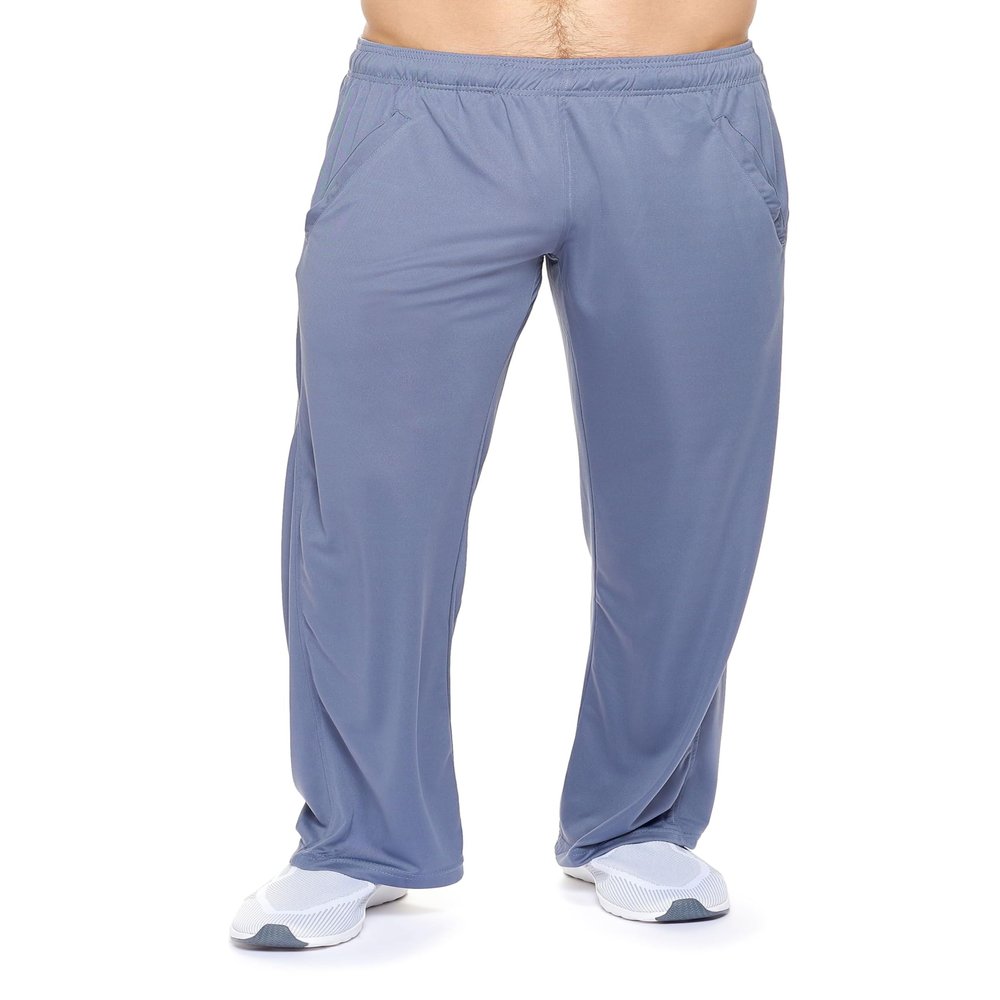 Expert Brand Men's Drimax Dry Fit Straight Leg Athletic Track Pants Steel